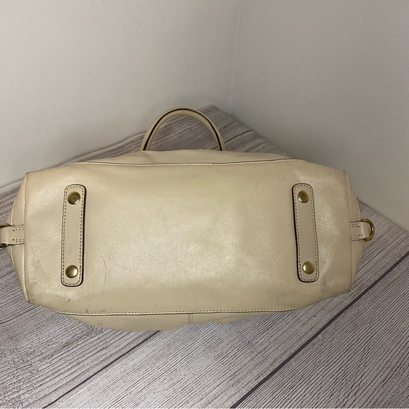 Coach Ashley Leather Satchel Crossbody Beige F15445 - Picture 15 of 15